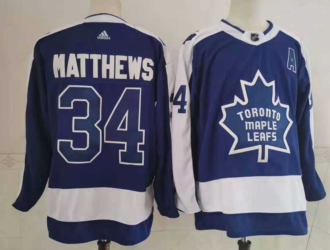 Maple Leafs 34 Auston Matthews Blue 2020-21 Reverse Retro Adidas Jersey,We sell and wholesale Maple Leafs 34 Auston Matthews Blue 2020-21 Reverse Retro Adidas Jersey on line form chian!